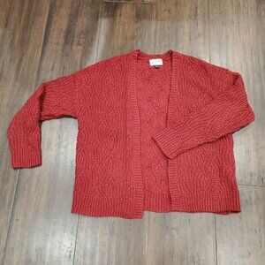 Universal Thread Women's XS Knitted Long Sleeve Cardigan Burgundy